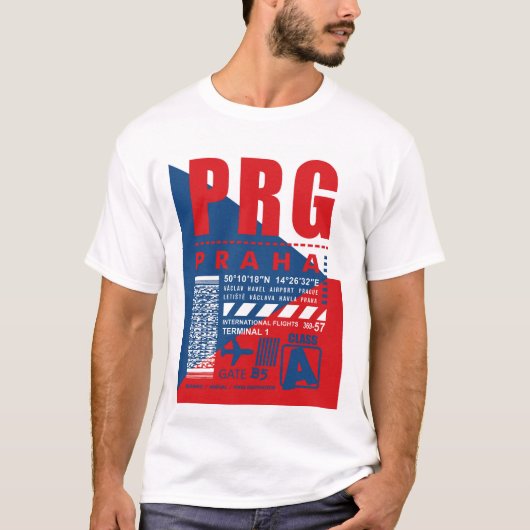 PRG Prague luchthaven T-shirt (Voorkant)