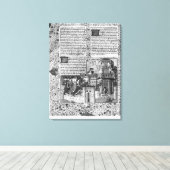 Priam kijkt naar de wederopbouw van Troy Canvas Afdruk (Insitu (Houten vloer))