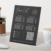 Price List Social Media Website QR Code Business Reclamebord Met Voetstuk (Insitu)