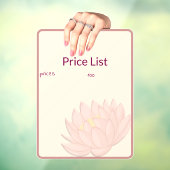 Price List Window Cling Raamsticker (Vel 3)
