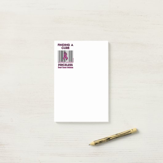PRICELESS... Borstkanker Post-it® Notes (Op bureau)