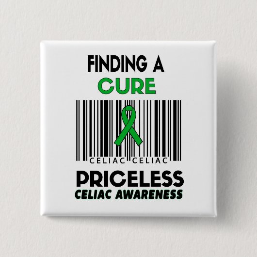 Priceless...Celiac Vierkante Button 5,1 Cm (Voorkant)