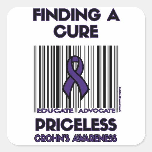 Priceless...Crohn's Vierkante Sticker (Voorkant)