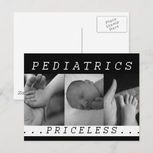 Priceless - pediatrics - BABY/BABY - VERPLEEGKUNDI Briefkaart (Voorkant / Achterkant)