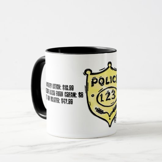 Priceless politieman mok (Voorkant links)