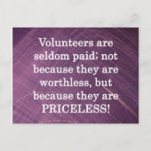 Priceless vrijwilligers briefkaart (Voorkant)