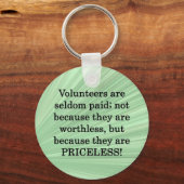 Priceless vrijwilligers sleutelhanger (Voorkant)