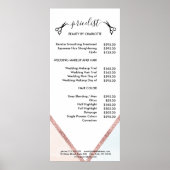 Pricelist Poster met haarstylist (Voorkant)