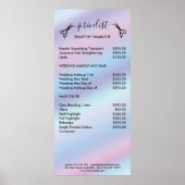 Pricelist Poster met haarstylist (Voorkant)