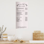 Pricelist Poster met haarstylist (Keuken)