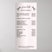 Pricelist Poster met haarstylist (Voorkant)