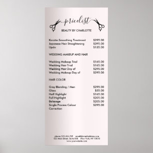 Pricelist Poster met haarstylist