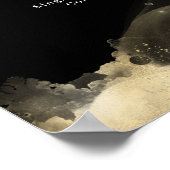 Pricelist van de moderne goudzwarte Waterverf Poster (Hoek)