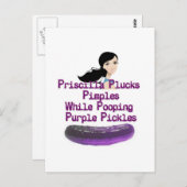 Pricilla Tongue Twister Briefkaart (Voorkant / Achterkant)