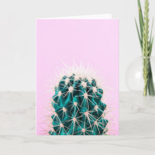 Prickley Cactus op roze Kaart