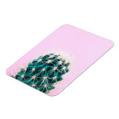 Prickley Cactus op roze Magneet (Linkerzijde)