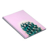 Prickley Cactus op roze Notitieboek (Rechterzijde)