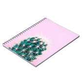 Prickley Cactus op roze Notitieboek (Linkerzijde)