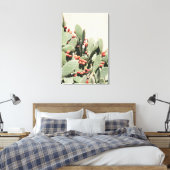 Prickley Pear Cactus Canvas Afdruk (Insitu (Slaapkamer))