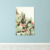 Prickley Pear Cactus Canvas Afdruk (Insitu (Houten vloer))