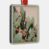 Prickley Pear Cactus Metalen Ornament (Rechts)
