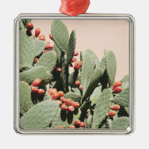 Prickley Pear Cactus Metalen Ornament