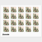 Prickley Pear Cactus Vierkante Sticker (Vel)