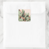 Prickley Pear Cactus Vierkante Sticker (Tas)