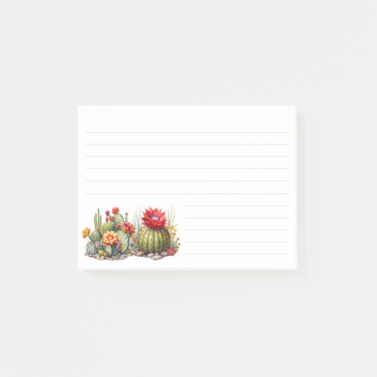 Prickly cacti-Waterverf Post-it® Notes (Voorkant)