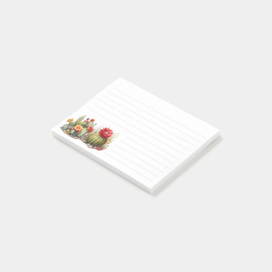 Prickly cacti-Waterverf Post-it® Notes (Schuin)