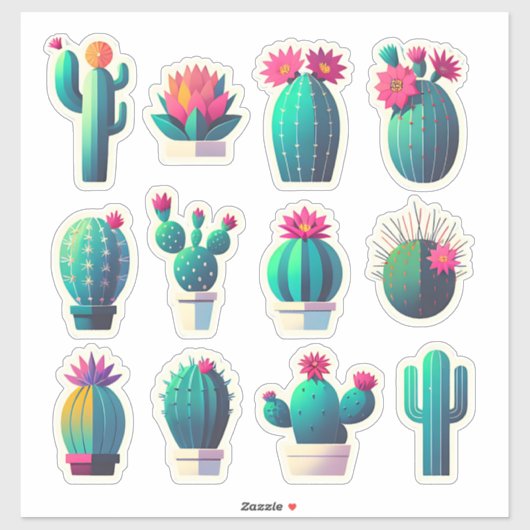 "Prickly &  - Cactus Collectie" Sticker (Vel)