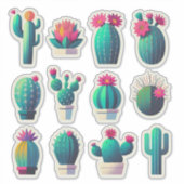 "Prickly &  - Cactus Collectie" Sticker (Voorkant)