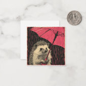 Prickly Friends & Frolicking Rain: Hedgehog Antics Notitiekaartje (Voorkant / Achterkant in situ)