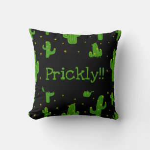 Prickly Funny Quote Green Cactus Plant Custom Kussen