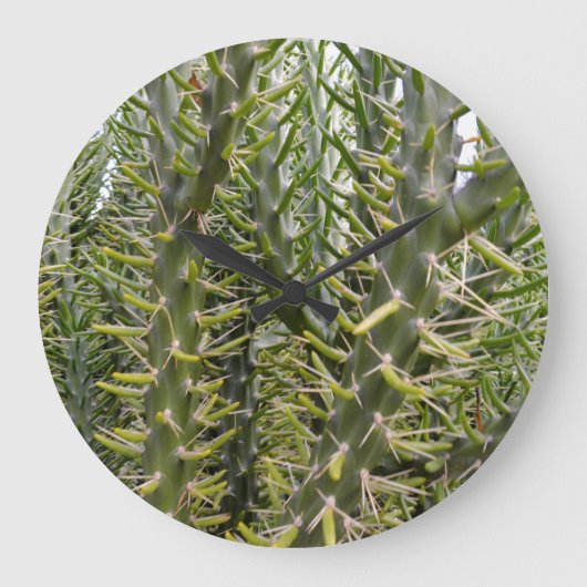 Prickly Green Cactus Plant Grote Klok (Voorkant)
