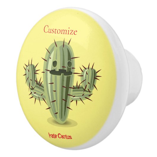 Prickly Irate Cactus Thunder_Cove Keramische Knop (Rechts)