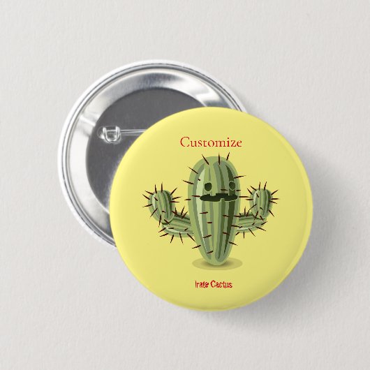 Prickly Irate Cactus Thunder_Cove Ronde Button 5,7 Cm (Voorkant /achterkant)