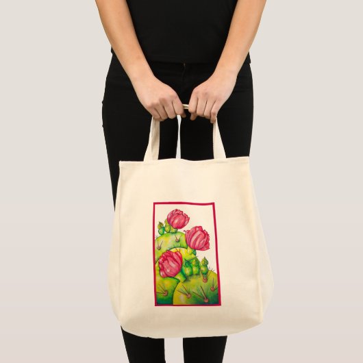Prickly Pear Bloom Tote Bag (Voorkant (product))