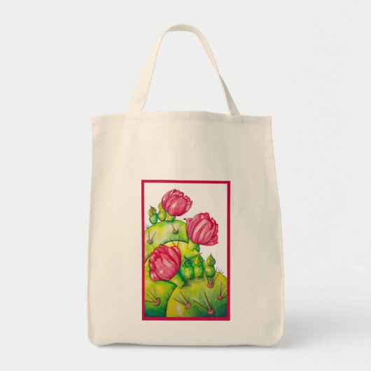 Prickly Pear Bloom Tote Bag (Voorkant)