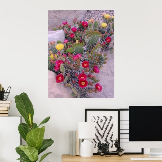 Prickly Pear Cacti Poster (Thuiskantoor)
