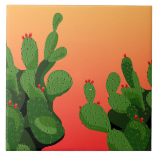 Prickly Pear Cactus Arizona Home Decor Tegel Tegeltje