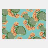 Prickly Pear Cactus & Blossom Inpakpapier Vel (Voorkant 2)
