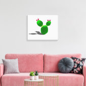 Prickly Pear Cactus Canvas Afdruk (Insitu (Woonkamer))