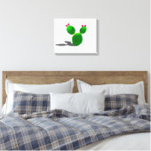 Prickly Pear Cactus Canvas Afdruk (Insitu (Slaapkamer))