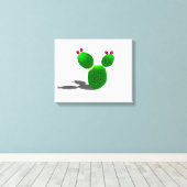 Prickly Pear Cactus Canvas Afdruk (Insitu (Houten vloer))