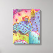 Prickly Pear Cactus Canvas Print Art (Voorkant)
