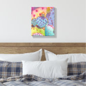 Prickly Pear Cactus Canvas Print Art (Insitu (Slaapkamer))