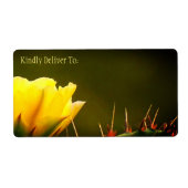 Prickly Pear Cactus Desert Flower / Yellow Green / Etiket (Voorkant)