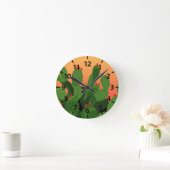 Prickly Pear Cactus Desert Sunset Clock Ronde Klok (Huis)