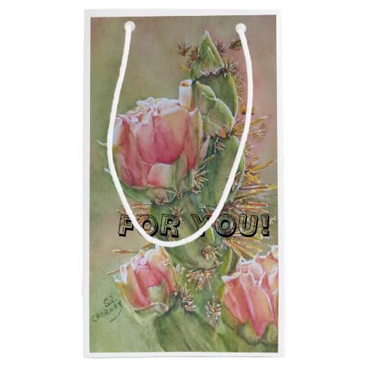 PRICKLY PEAR CACTUS FLOWER KLEIN CADEAUZAKJE (Achterkant)